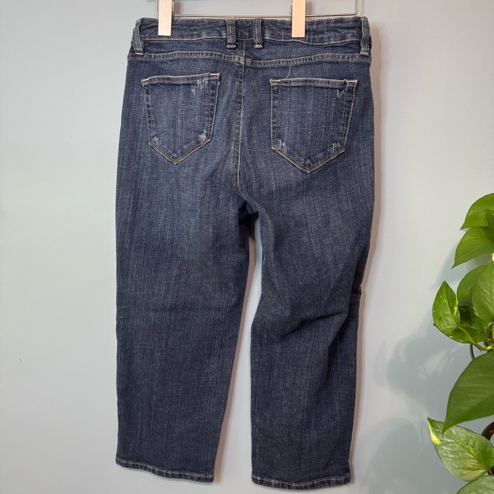 Liz & Co Mid Rise Blue Capri Stretch Jeans. Women’s Size 8 - Picture 6 of 11